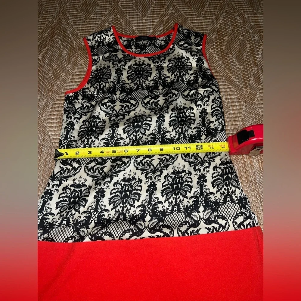 THML Women's Sleeveless Patterned Shift Dress,Red,Size XS,Great Condition - Picture 7 of 10